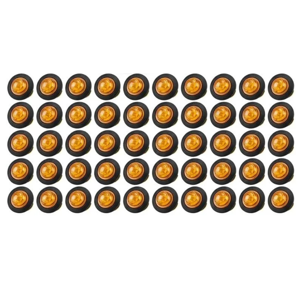 Mini Round 12V LED Side Marker Signal Lights Kit For Truck Trailer And RV  