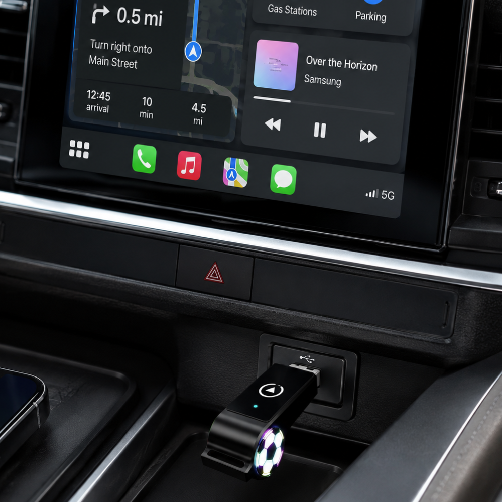 Wireless Carplay Adapter For Iphone And Android Car Gadgets