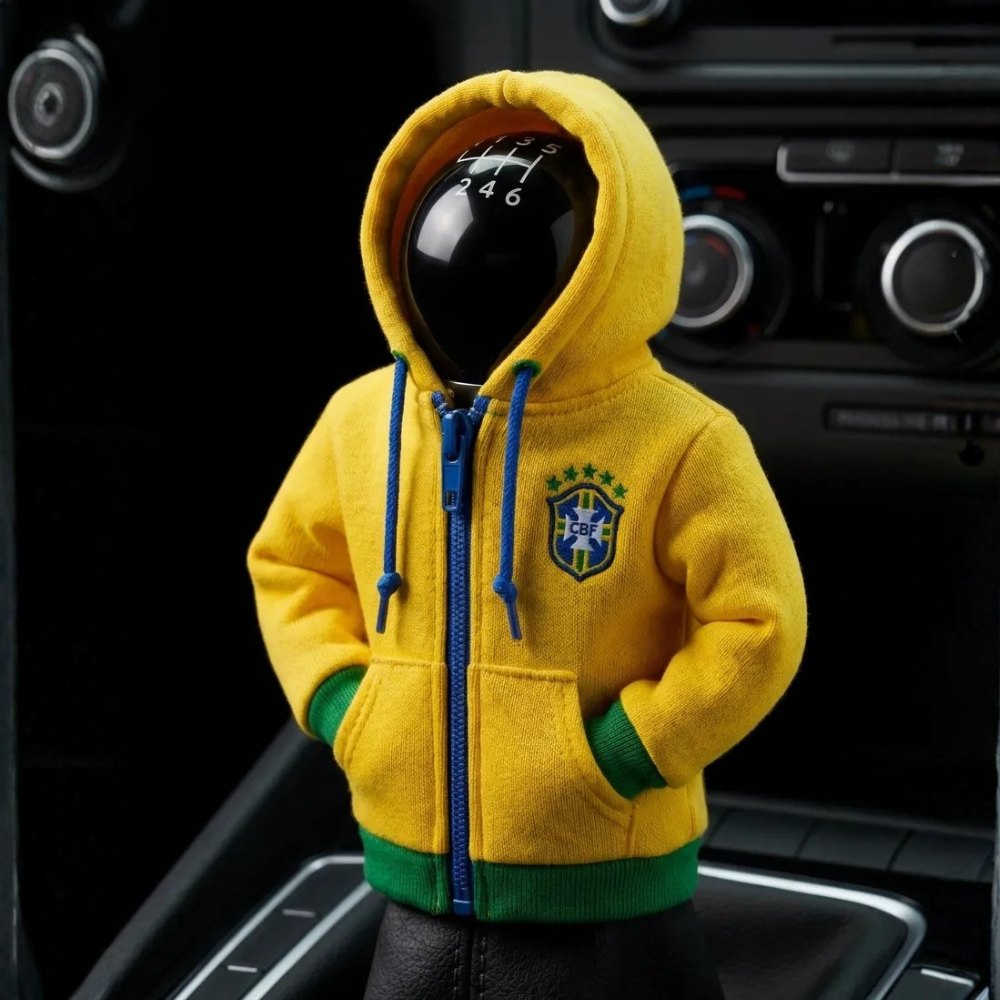 Brazil Gear Shift Hoodie Cover, Selecao Yellow and Green Fan Tribute for World Cup 2026