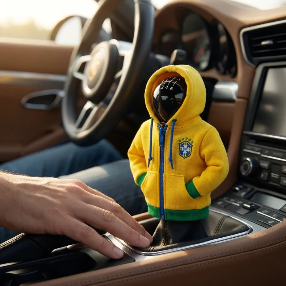 Brazil Gear Shift Hoodie Cover, Selecao Yellow and Green Fan Tribute for World Cup 2026