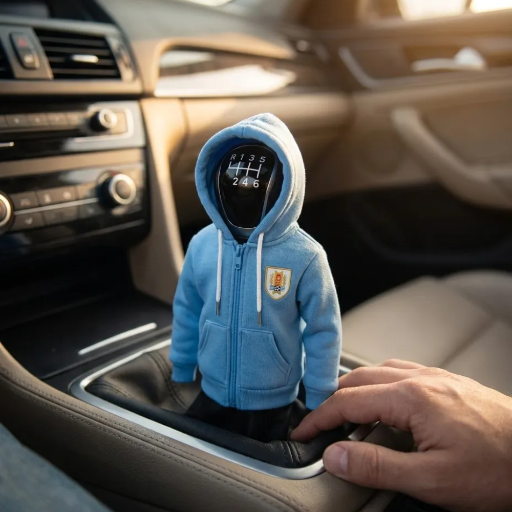 Uruguay Gear Shift Hoodie Cover, La Celeste Sky Blue Fan Decor for 2026