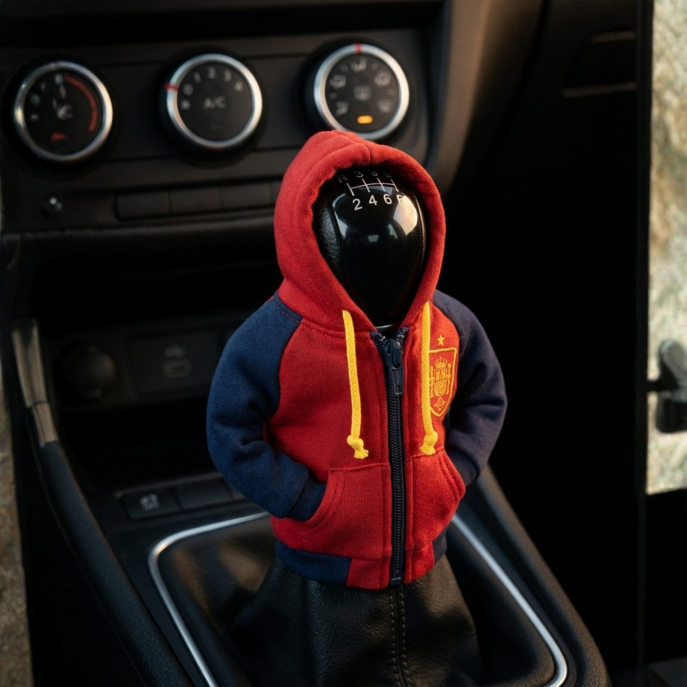 Spain Gear Shift Hoodie Cover, La Roja Red Fan Car Decor for World Cup 2026