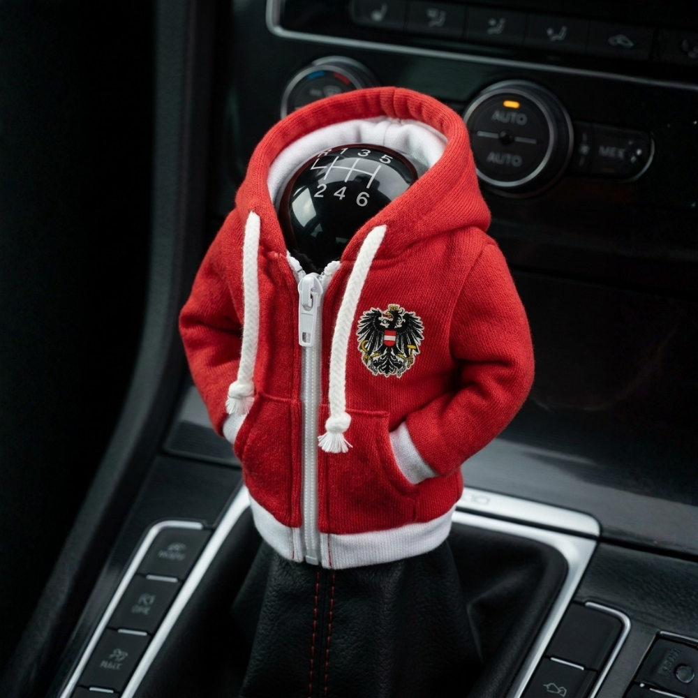 Austria Gear Shift Hoodie Cover, Das Team Red and White Matchday Fan Decor for World Cup 2026