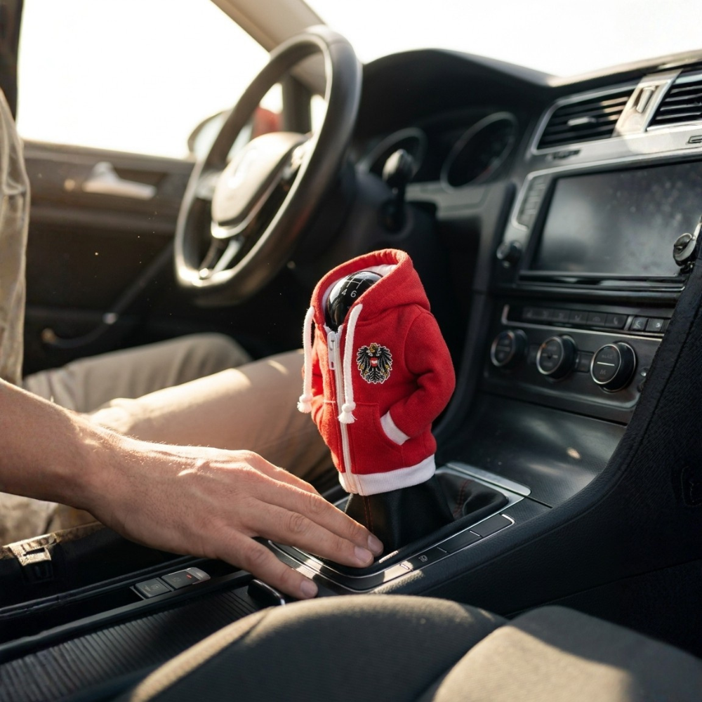 Austria Gear Shift Hoodie Cover, Das Team Red and White Matchday Fan Decor for World Cup 2026