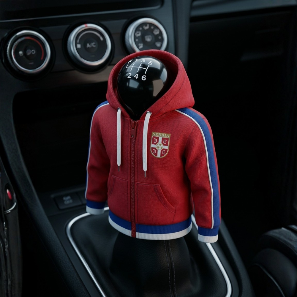 Serbia Football Gear Shift Hoodie Cover, Orlovi Fan Pride Shifter Sleeve for World Cup 2026
