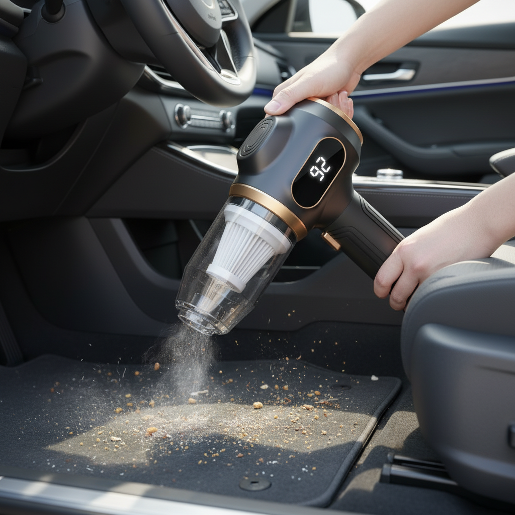 6 In 1 Portable Cordless Vacuum Cleaner With LED Display