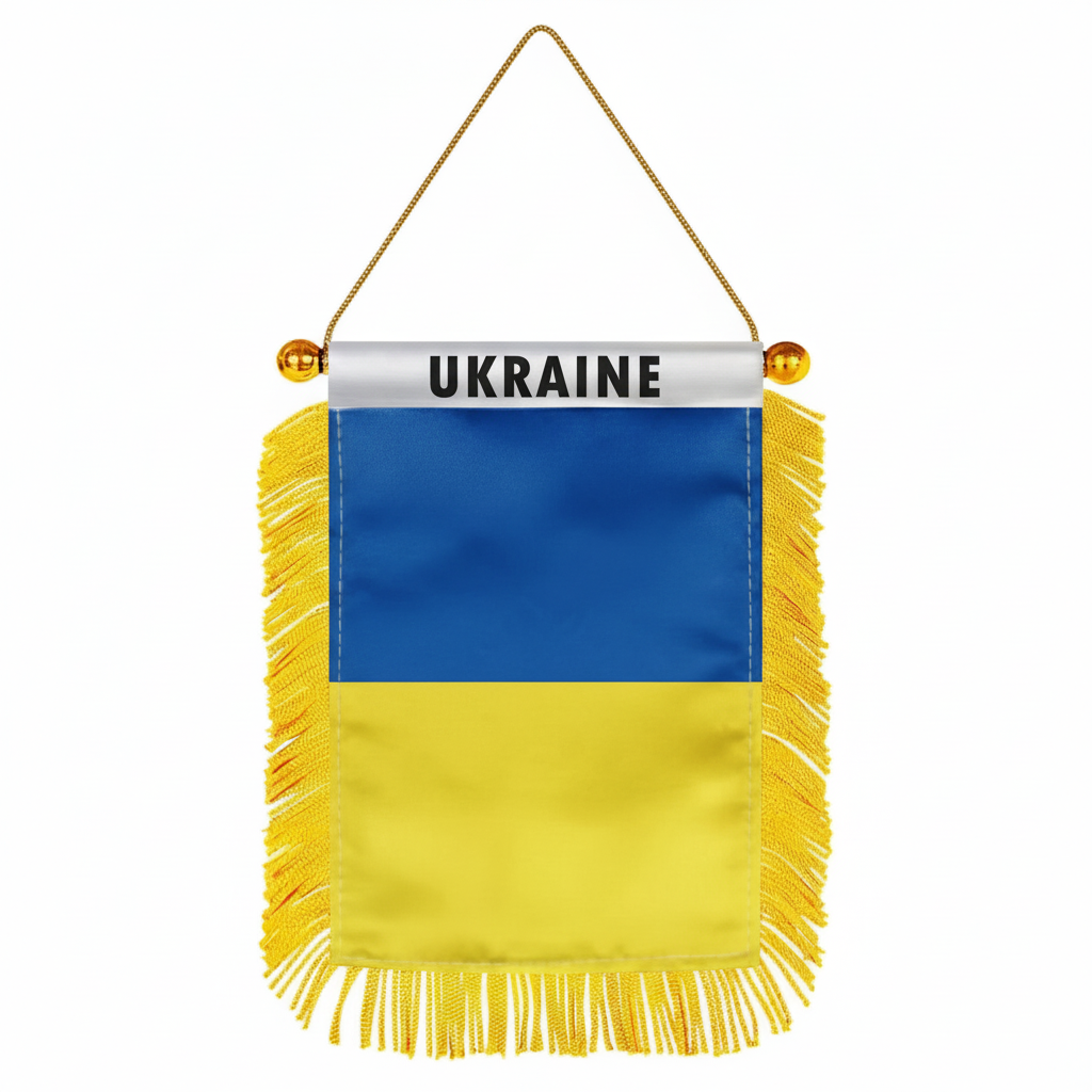 Official FIFA 2026 Ukraine Car Window Mini Decorative Flag