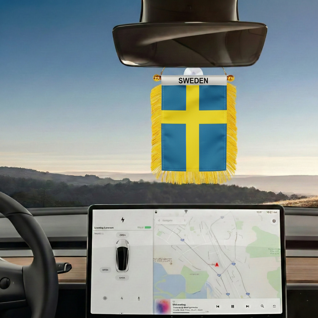 Official FIFA 2026 Sweden Car Window Mini Decorative Flag