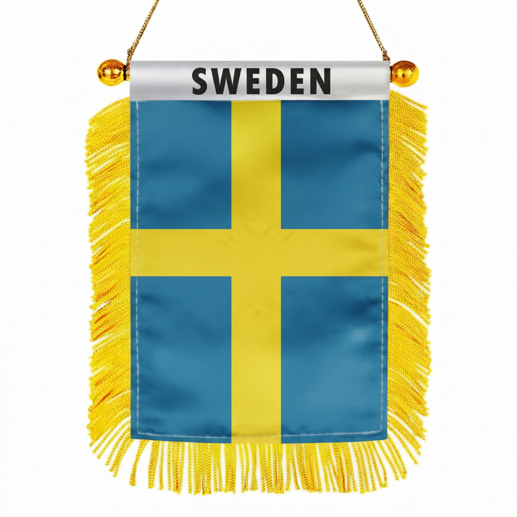 Official FIFA 2026 Sweden Car Window Mini Decorative Flag