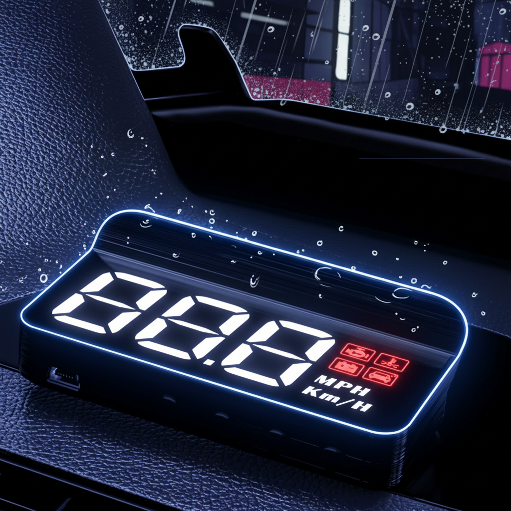 Car HUD Digital Speed Display OBD2 Speedometer Windshield Projector