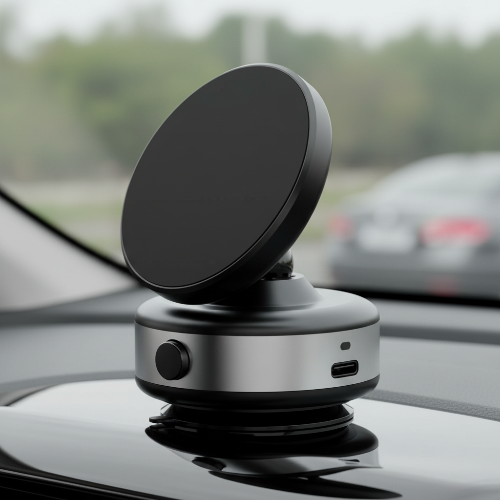 Magnetic Suction Phone Holder With Adjustable Car Mount