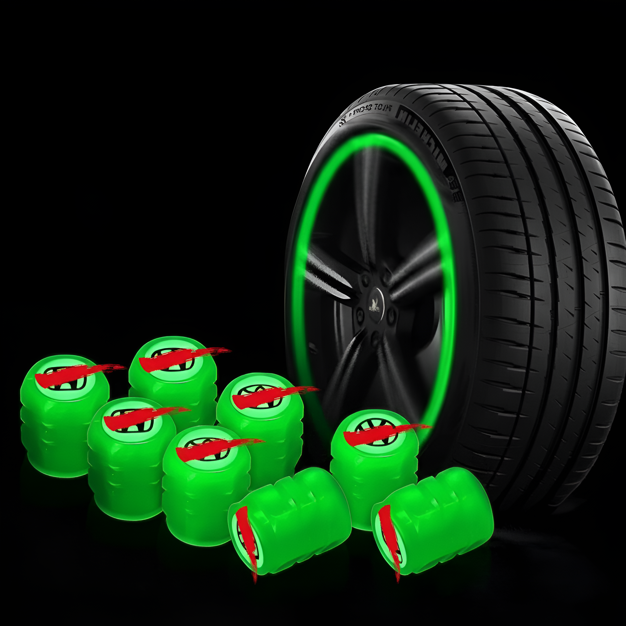 Universal Glow Wheel Tire Valve Caps
