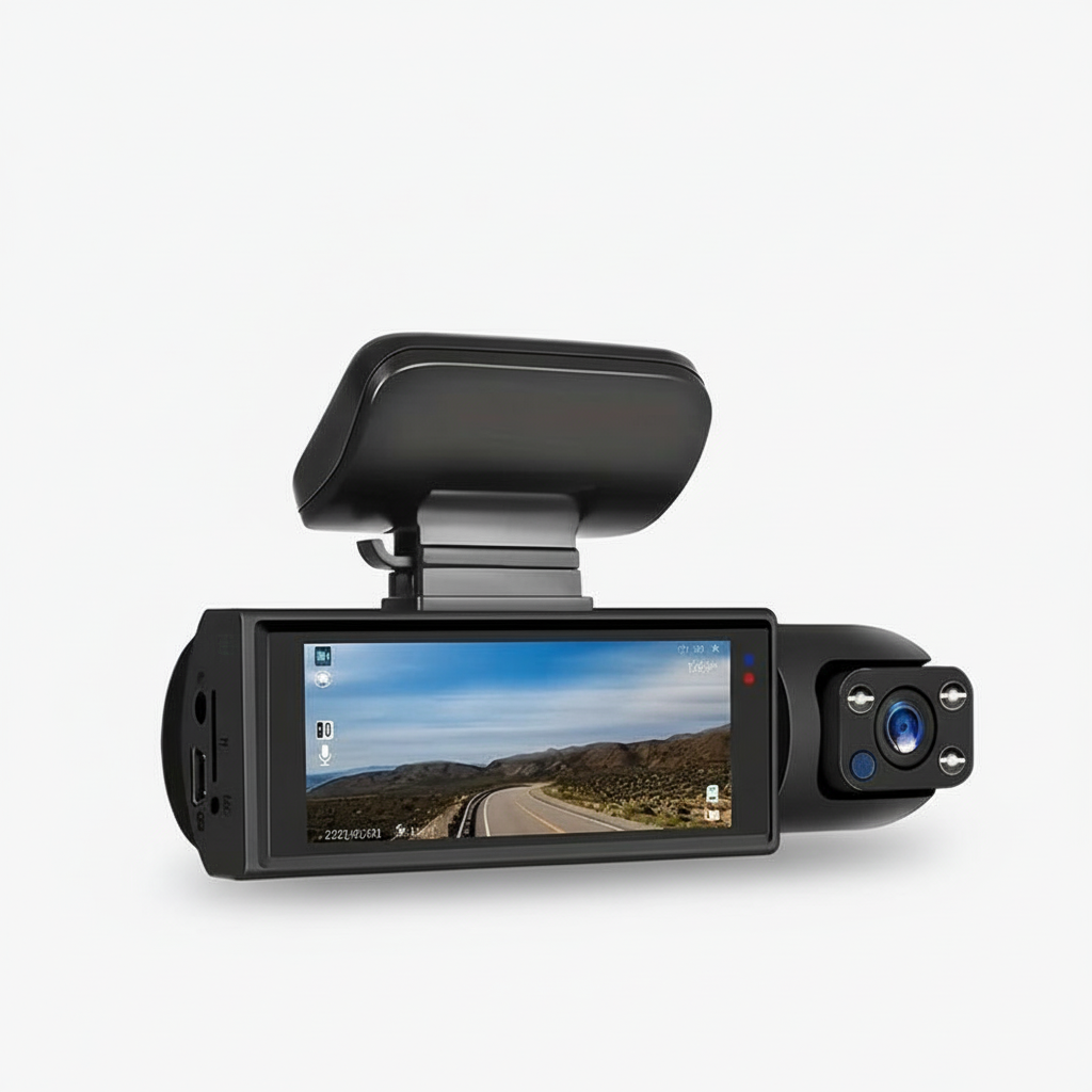 Wide Angle HD Camera With IR Night Vision And Dual Lens For Car 