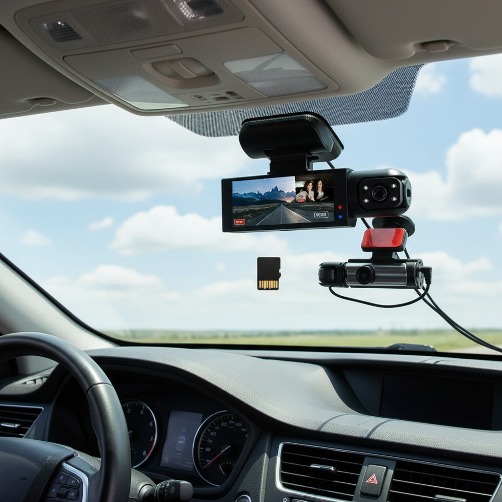 1080P Dual Lens Dash Cam Wide Angle Car Driving Recorder