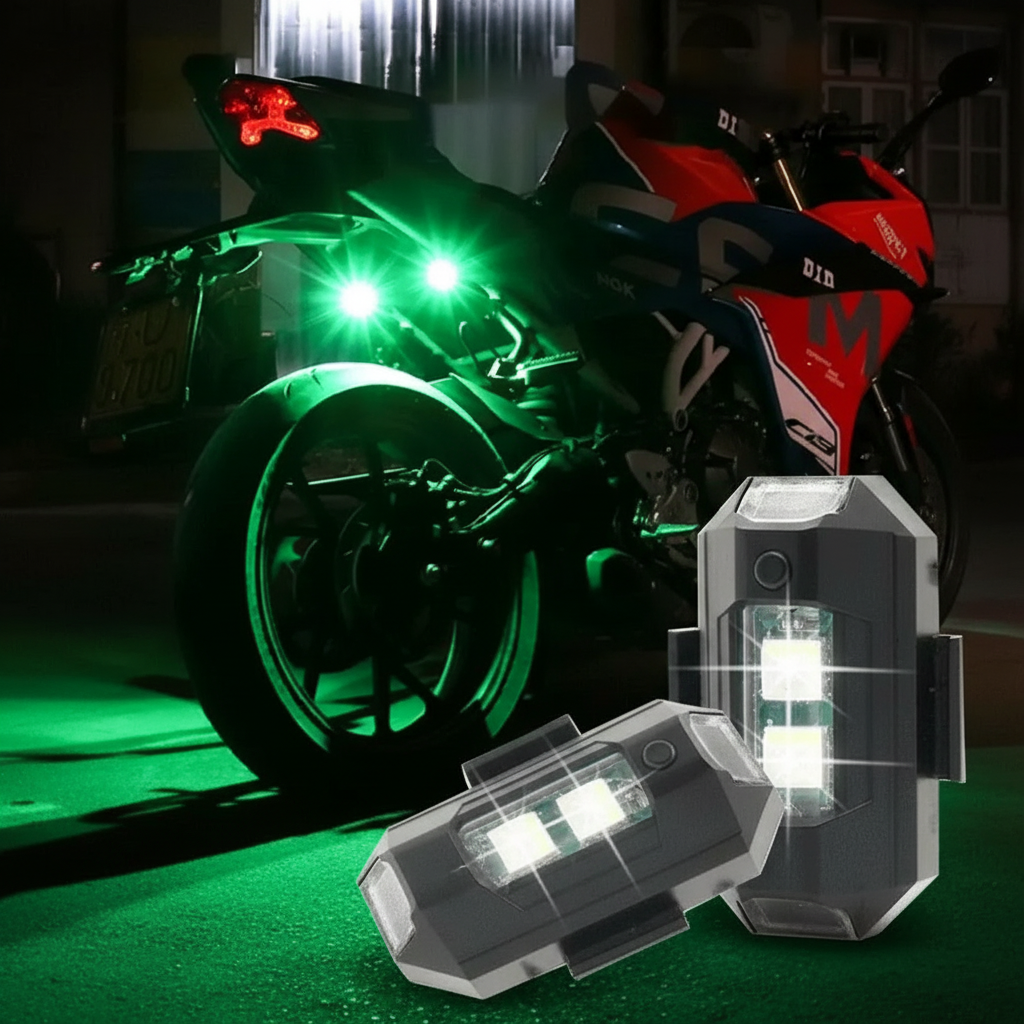 7 Color LED Aircraft Strobe Signal Light With USB Charging