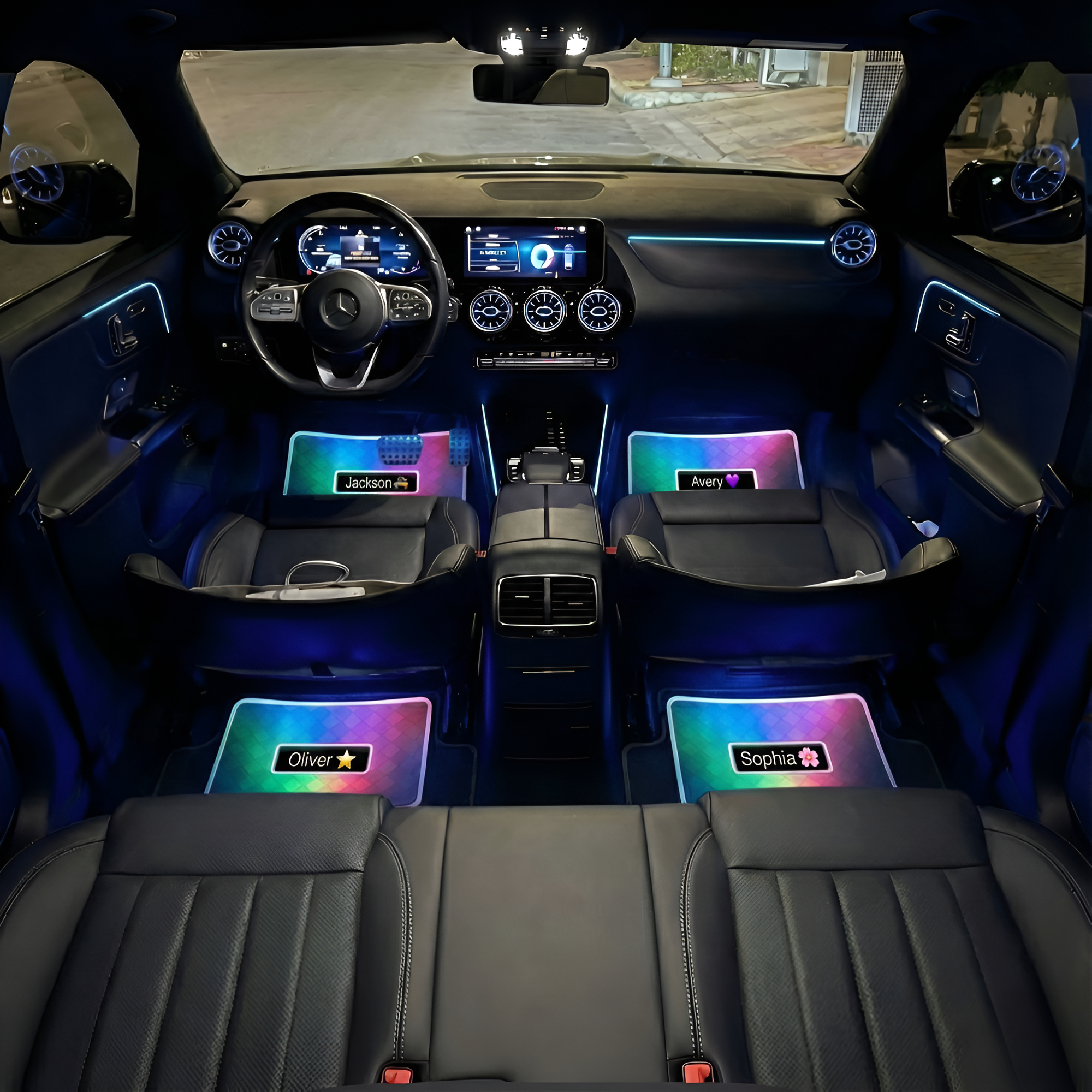 USB RGB Car Floor Mat Ambient Light With APP And Music Sync