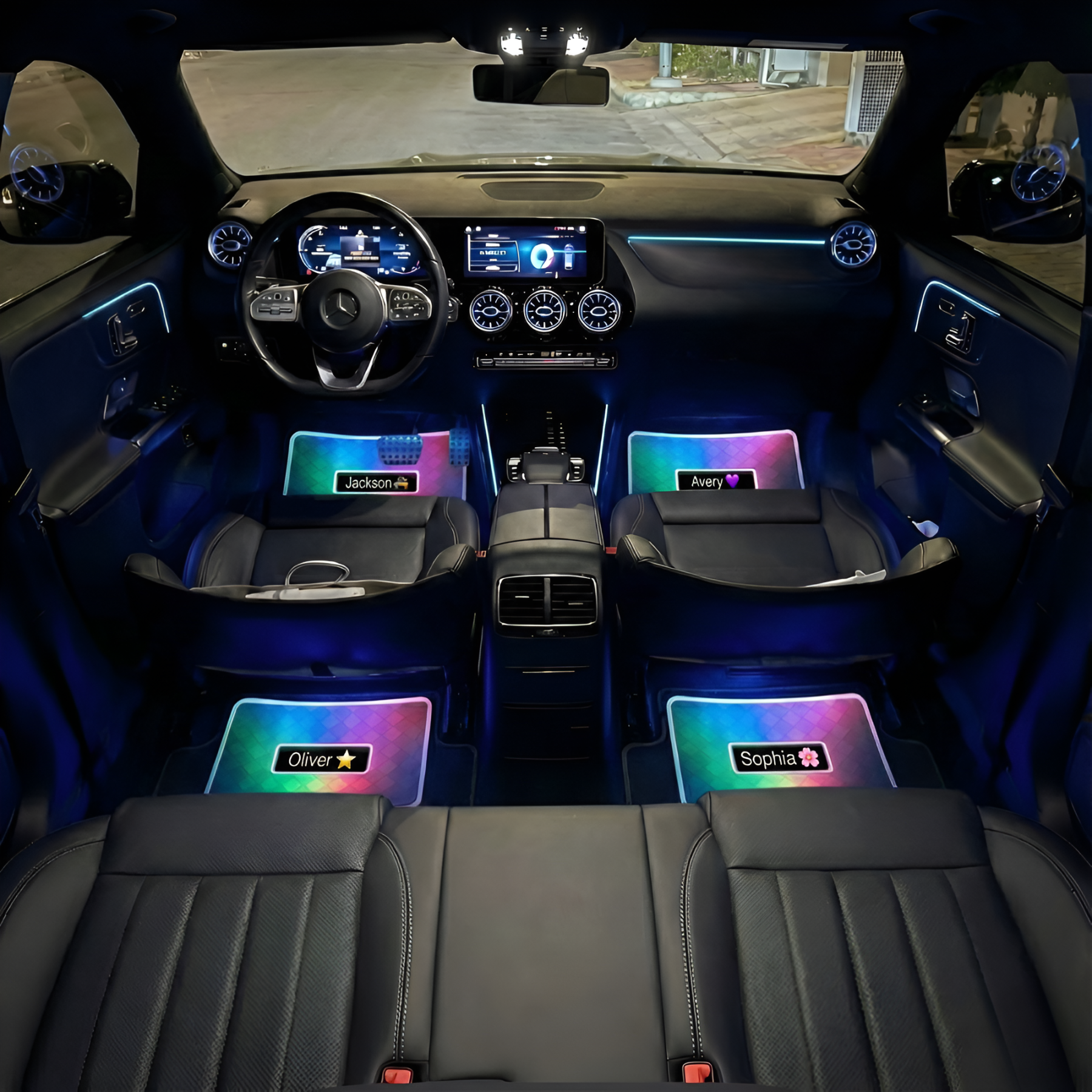 USB RGB Car Floor Mat Ambient Light With APP And Music Sync