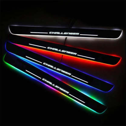 LED Wireless Illuminated Dodge Challenger Door Sill Plates-Car Door Sills