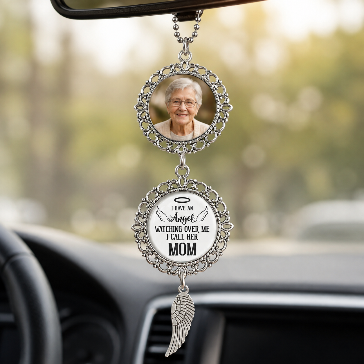 Personalized Photo Hanging Charm Ornament For Car