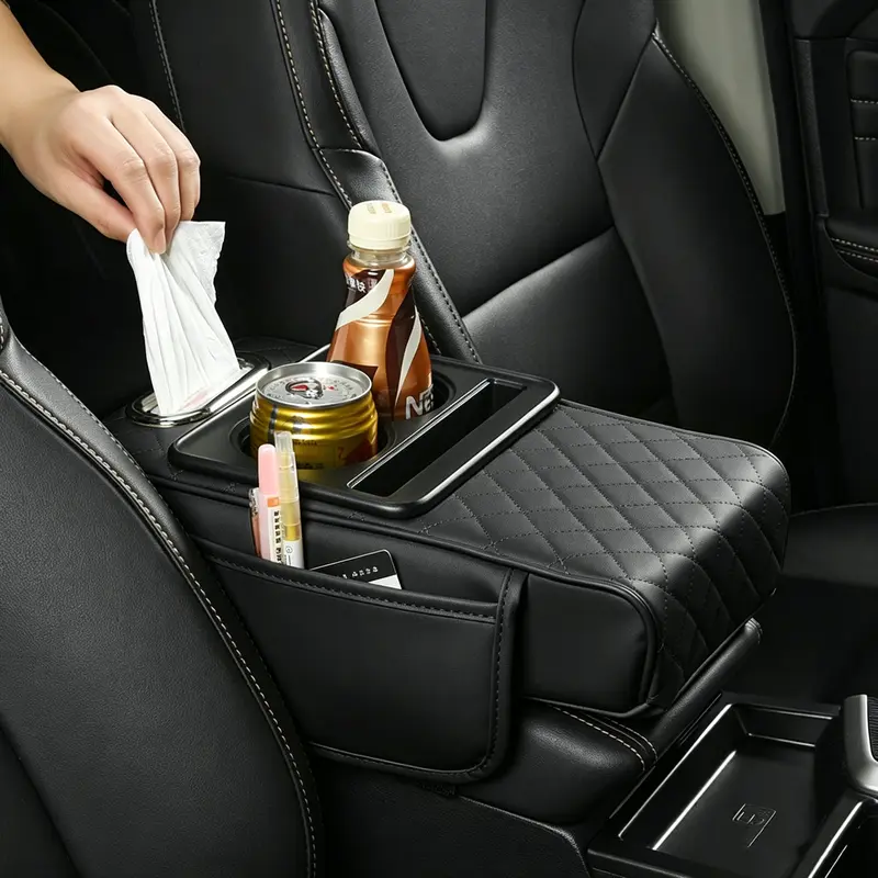 4 In 1 Multifunctional Car Center Armrest Pad Tool Storage Organizer
