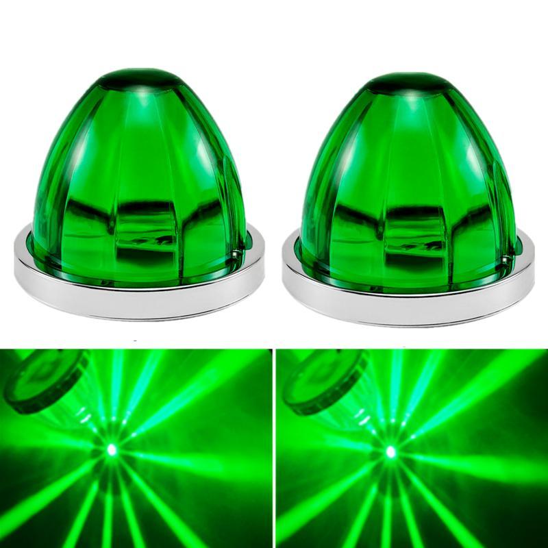 2 Piece LED Watermelon Side Marker Turn Signal Lights Set For Truck Trailer  