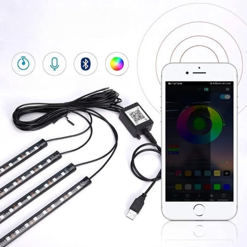 Interior LED Accent Kit With USB Port-Car Door Sills