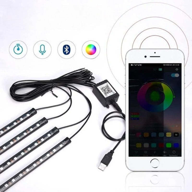 Interior LED Accent Kit With USB Port-Car Door Sills