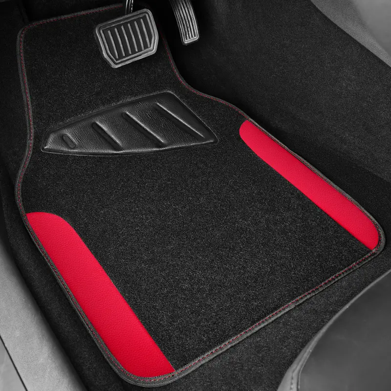 Waterproof Anti Slip Steering Wheel Cover And Floor Mats Universal Fit Set