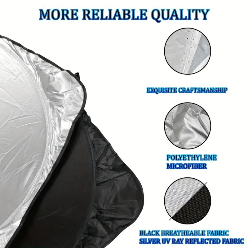 Portable Thermal Insulation Front Windshield Sun Visor & Shade, Windshield Cover, Exterior Outside Accessory for Cars, SUVs, Trucks, Automotive Glass Sunshade, Car Sun Shades Outside Car #GLOBAL PICKS