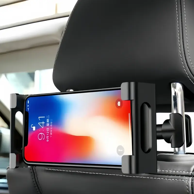 Seat Mounted Rotating Headrest Tablet Holder For Car