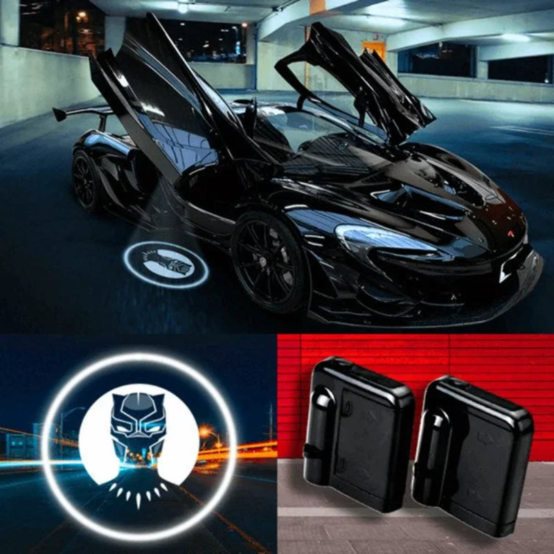 Black Panther Car Door Lights-Car Door Sills