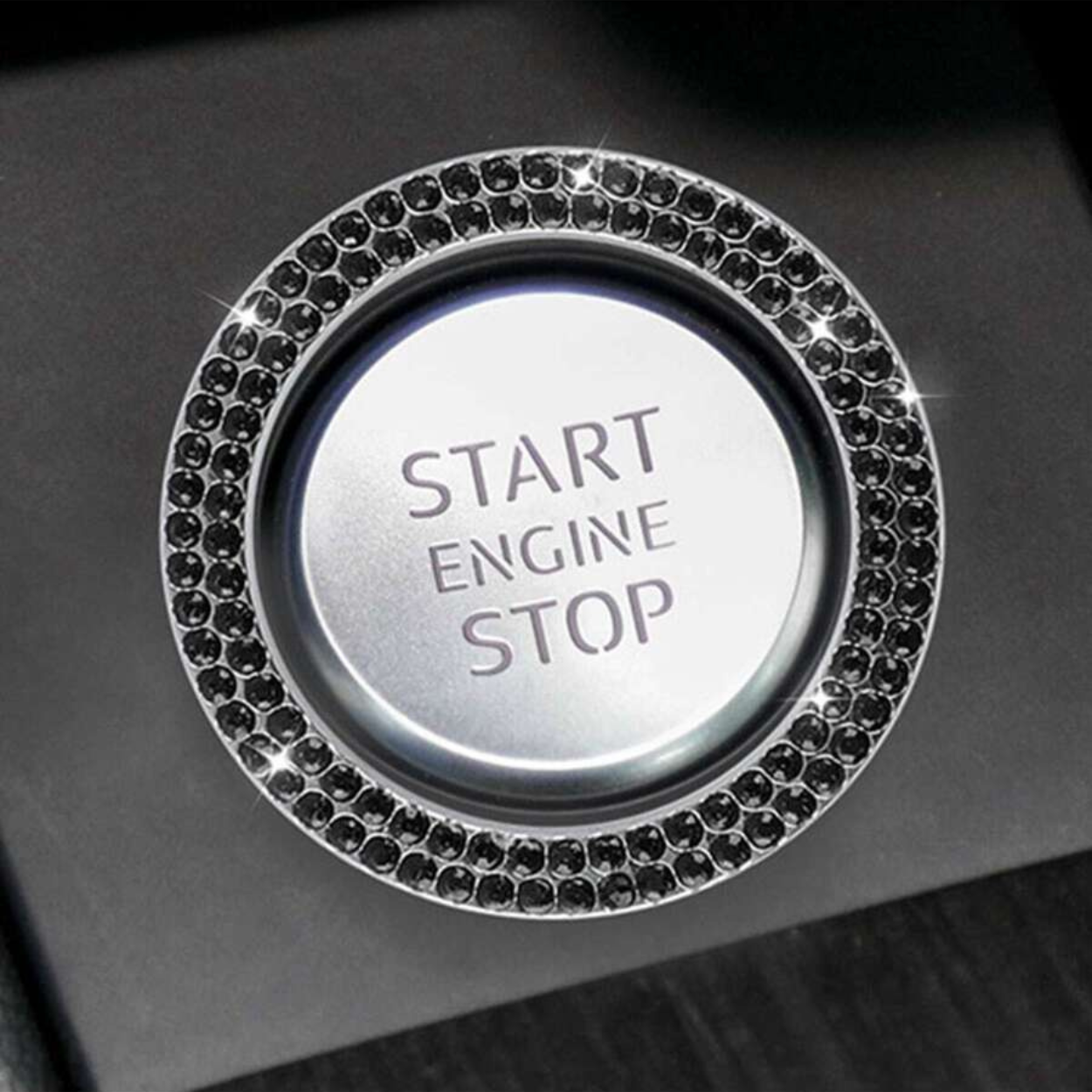 Rhinestone Car One Button Start Sticker