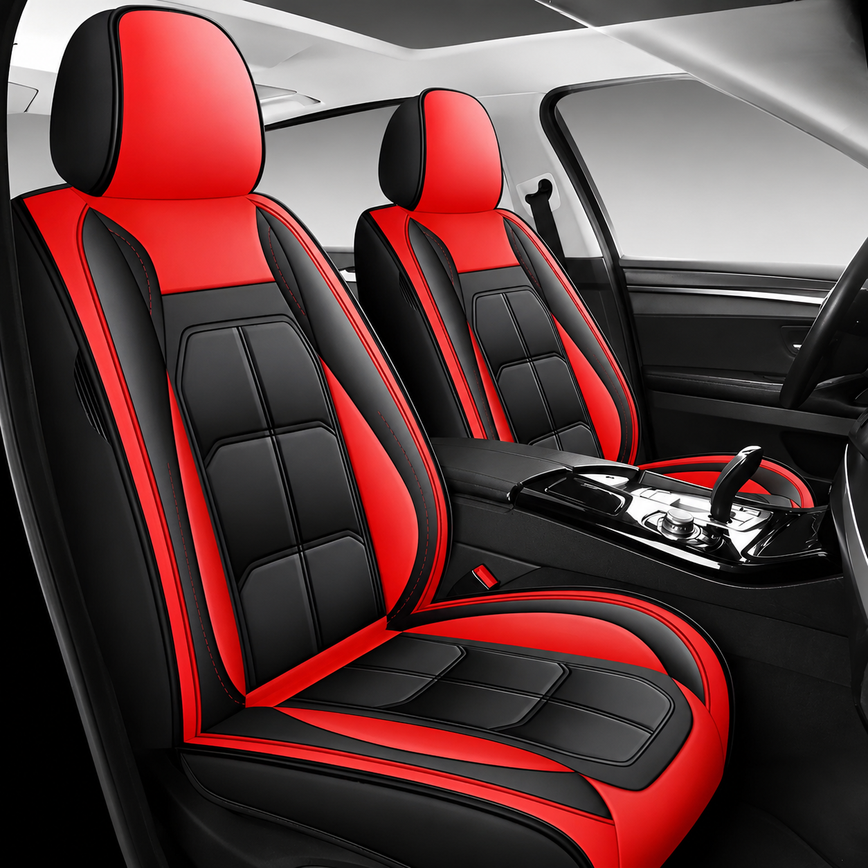 Pack Of 2 Universal Leather Look Car Seat Cover