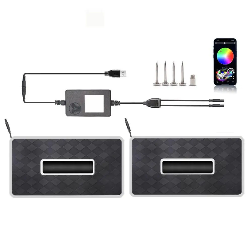 USB RGB Car Floor Mat Ambient Light With APP And Music Sync