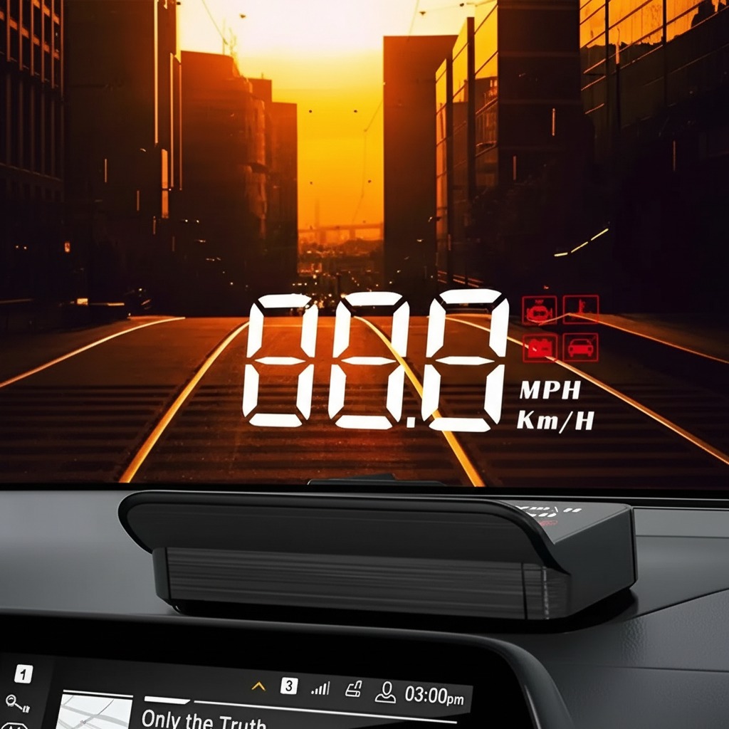 Car HUD Digital Speed Display OBD2 Speedometer Windshield Projector