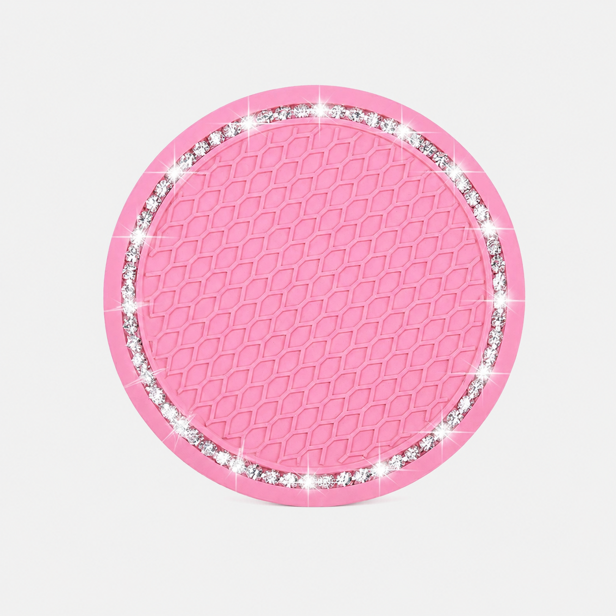 Anti Slip Silicone Car Cup Holder Insert Coasters With Rhinestones