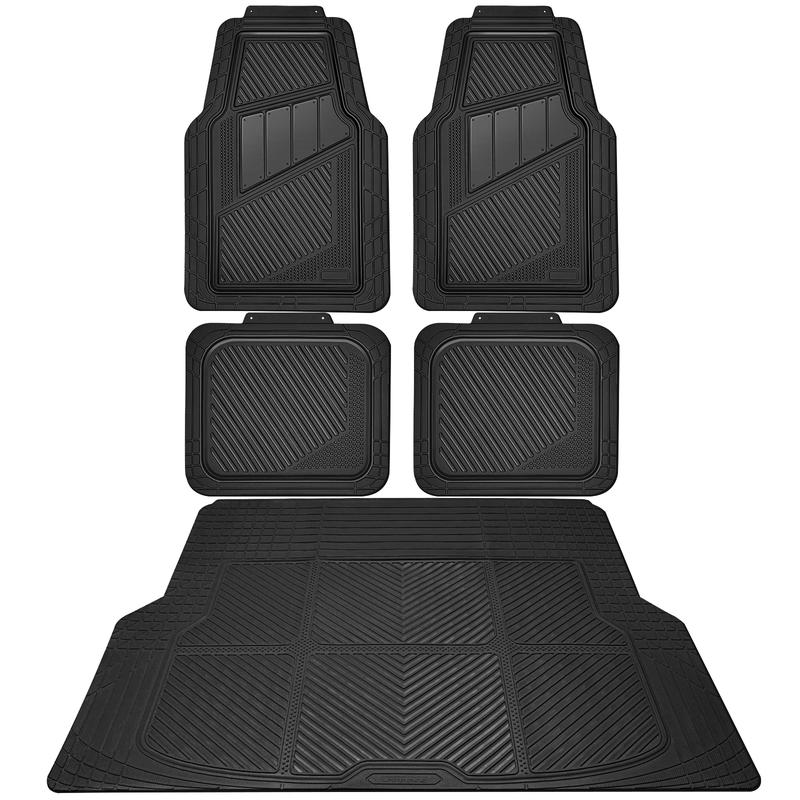 4 Pieces Heavy Duty Rubber Car Floor Mats