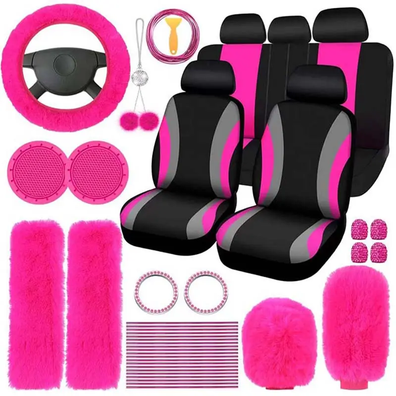 45 Pieces Car Seat Covers And Interior Accessories Set