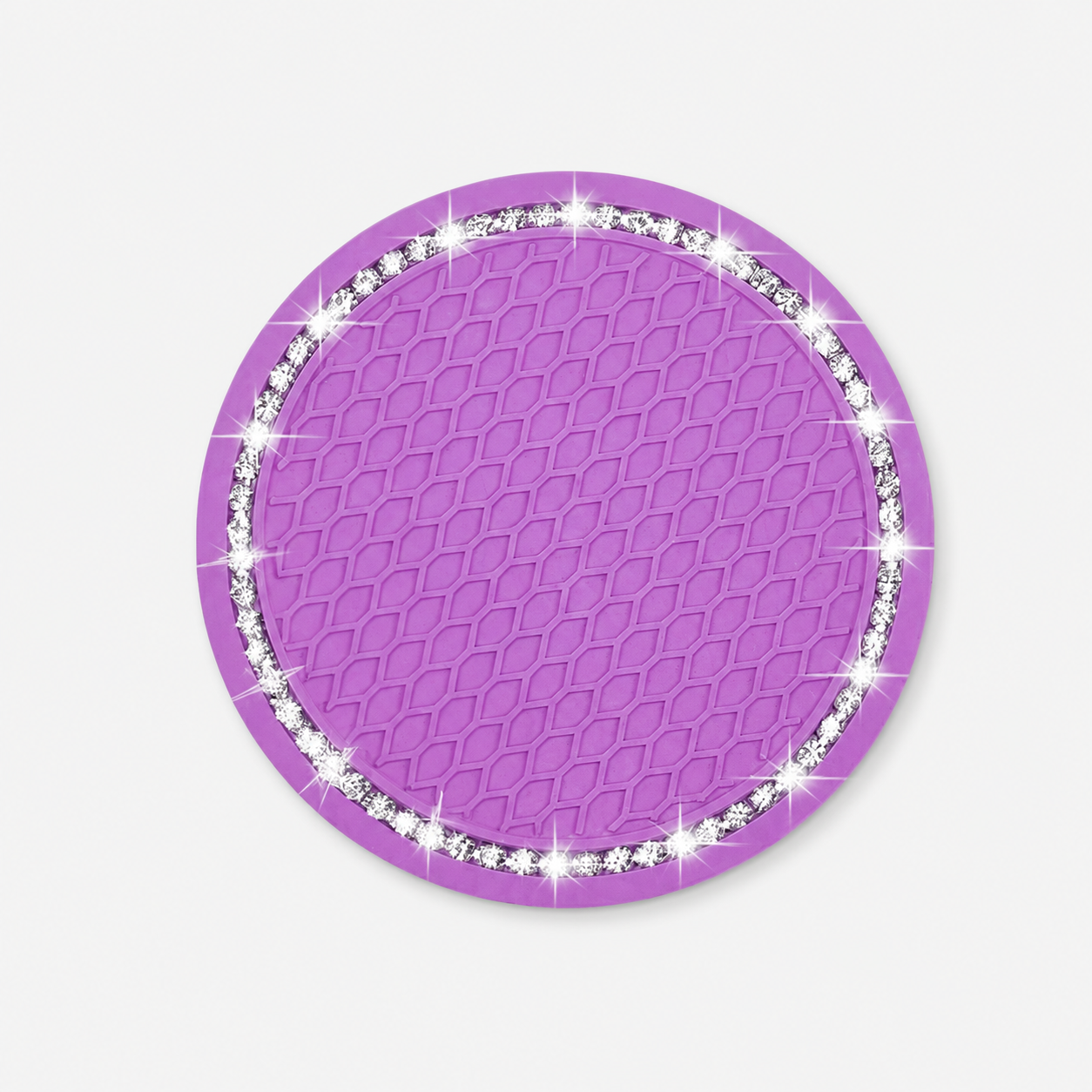 Anti Slip Silicone Car Cup Holder Insert Coasters With Rhinestones