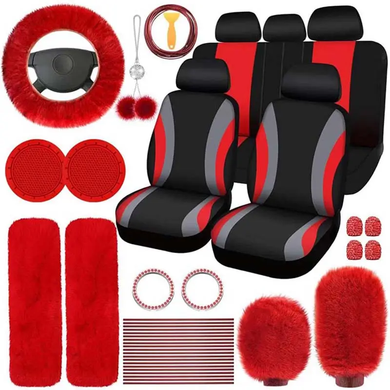 45 Pieces Car Seat Covers And Interior Accessories Set