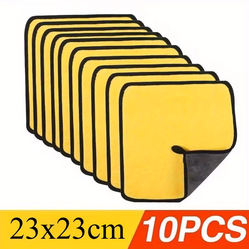 10pcs of microfiber car wipes   absorbent microfiber cleaning cloth for car wash beauty 3