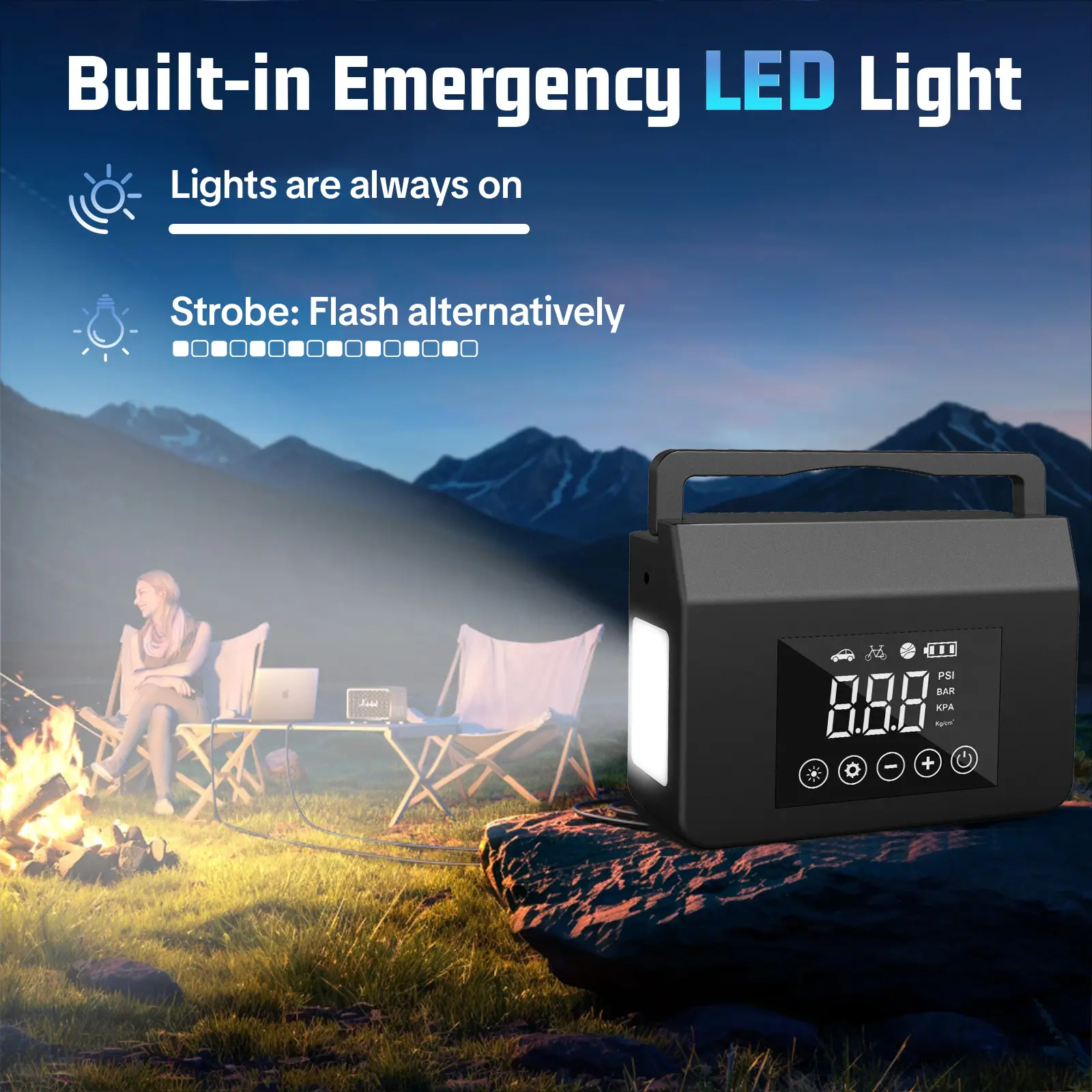 【PASLDA】4000A Portable Car Jump Starter with 150PSI Air Compressor & Digital Tire Inflator, Type-C Quick Charge Power Bank - Men's Car Accessory, Auto Accessory, Portable Charger, Gifts for Him, Men's Stuff,car accessories