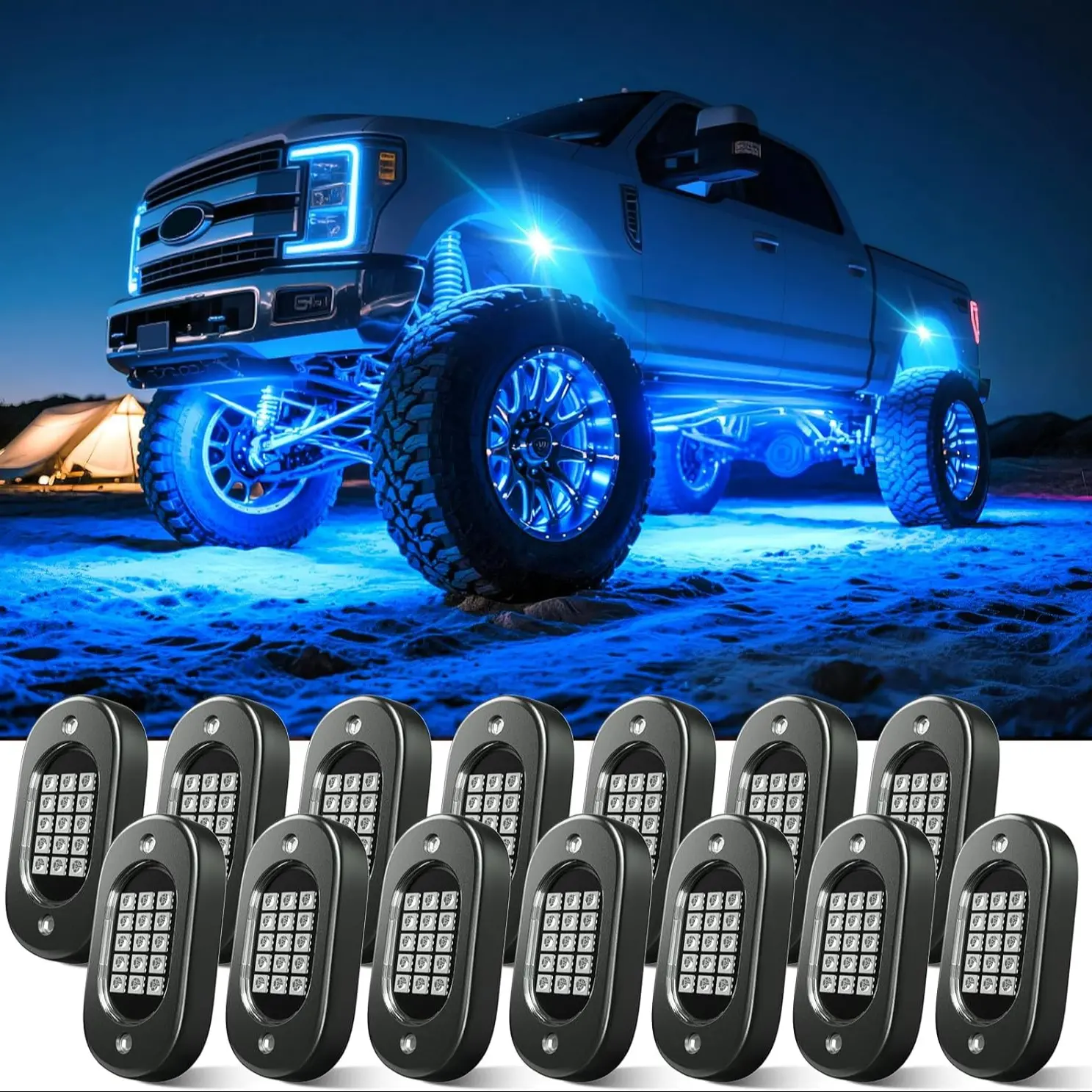RGB Car Underglow Light Pods With Bluetooth App Control
