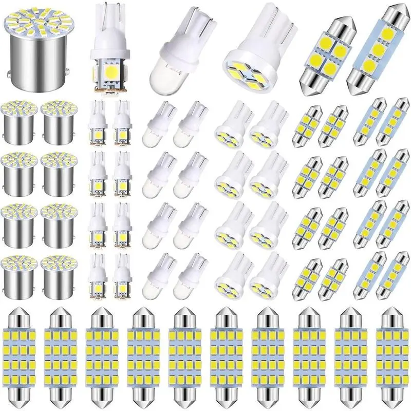 70 Pieces Dome Light LED Car Bulb Kit Set 