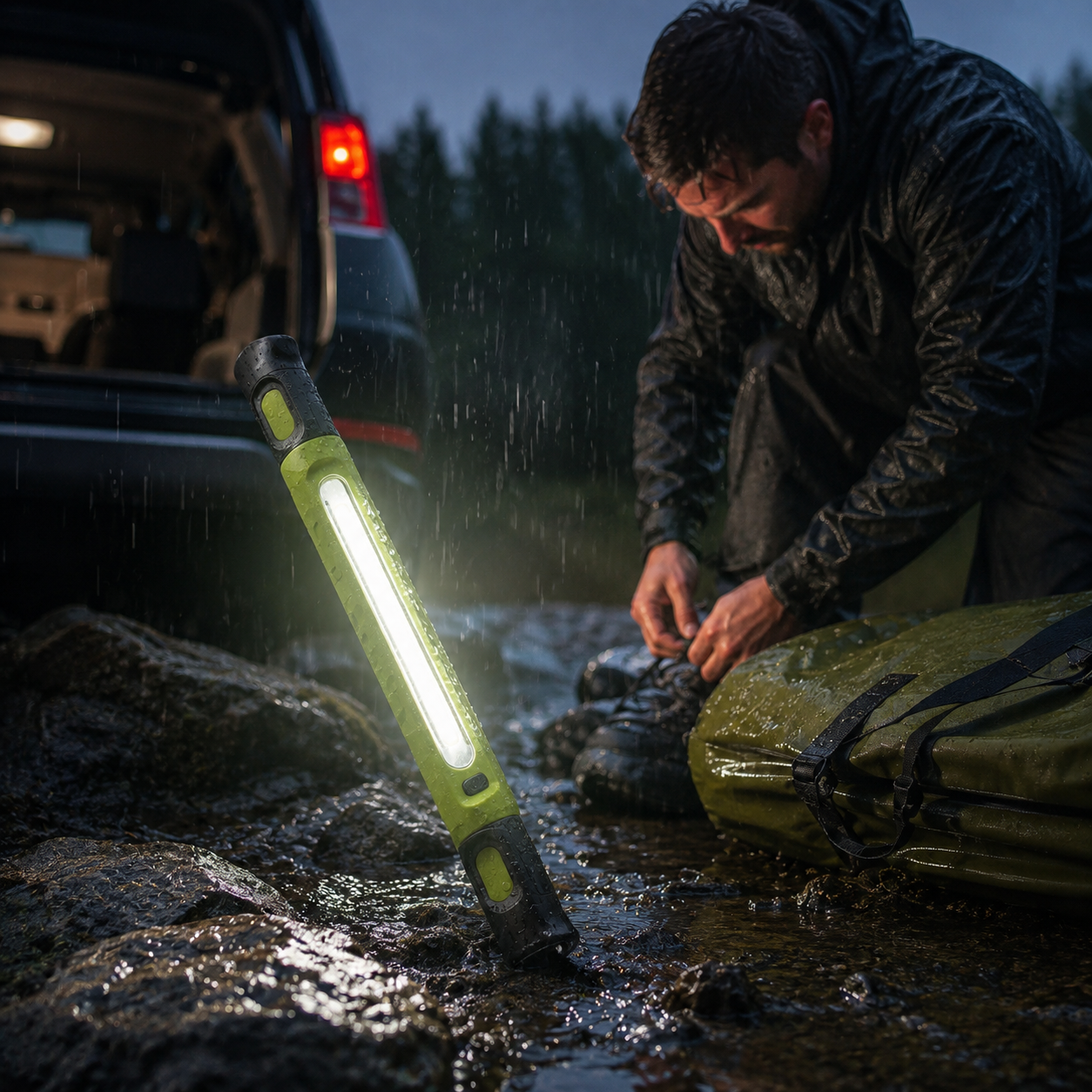 Cordless Rechargeable LED Magnetic Light Bar With Hooks
