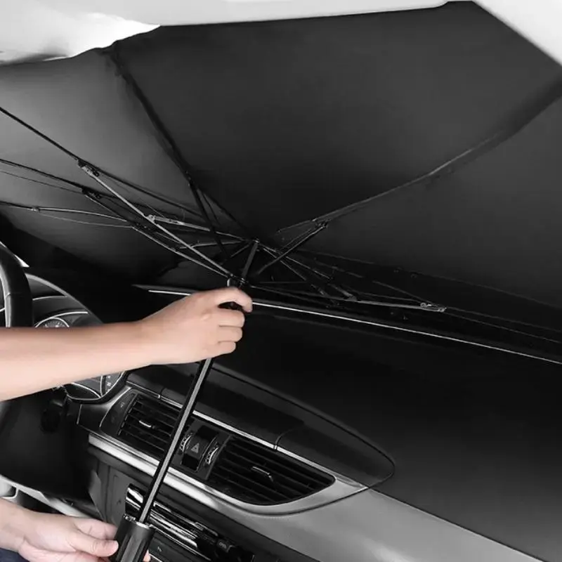 Portable Front Windshield Sun Shade Cover For Car Interior Heat Control