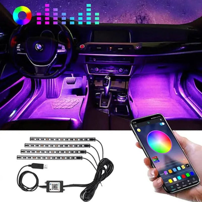Interior LED Accent Kit With USB Port-Car Door Sills
