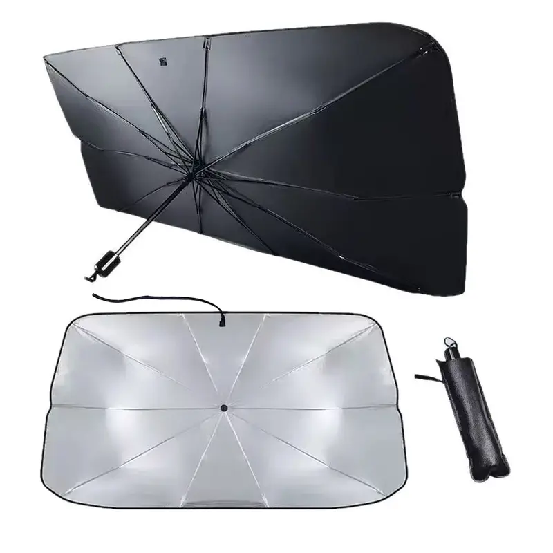 Portable Front Windshield Sun Shade Cover For Car Interior Heat Control