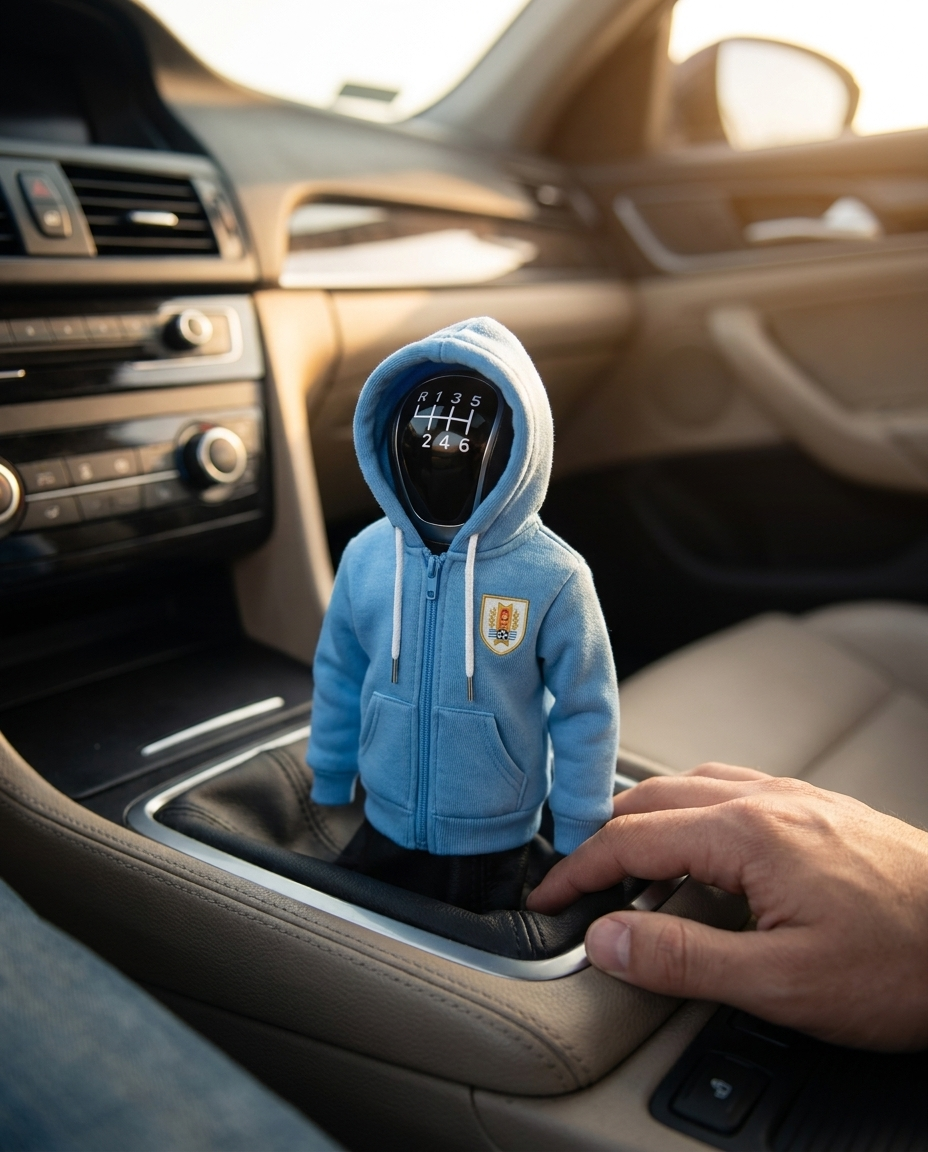 Uruguay Gear Shift Hoodie Cover, La Celeste Sky Blue Fan Decor for 2026