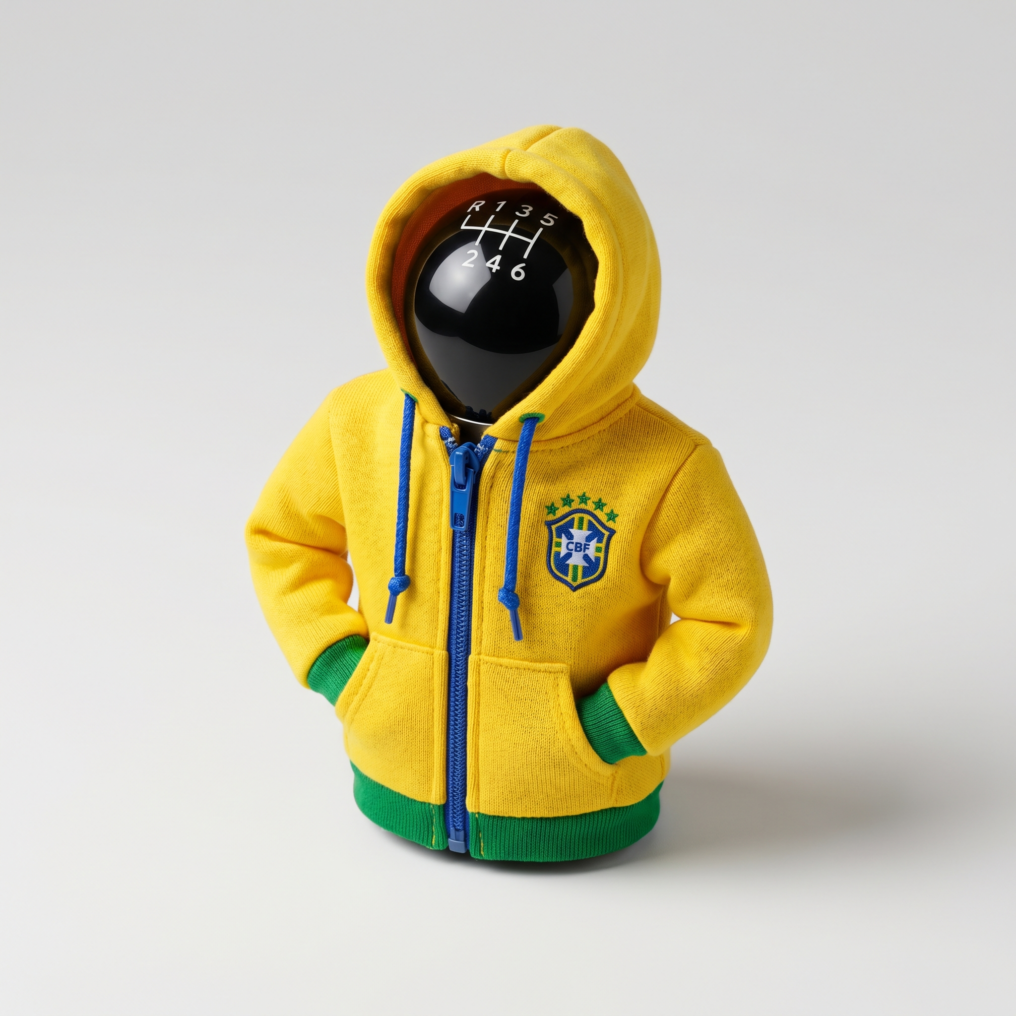 Brazil Gear Shift Hoodie Cover, Selecao Yellow and Green Fan Tribute for World Cup 2026
